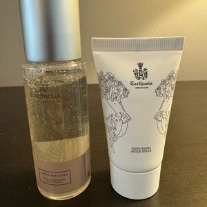 Carthusia Dopa Barba After Shave .8 oz & Uomo Body Wash 1.7 oz Travel Set NEW